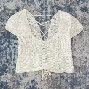 White crochet top